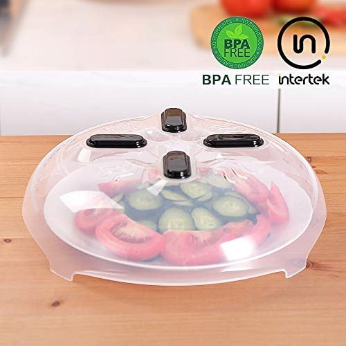 11.8 inch OzBSP Magnetic Microwave Plate Cover Splatter Guard with Steam Vents 11.8 inch OzBSP Magnetic Microwave Plate Cover Splatter Guard with Steam Vents